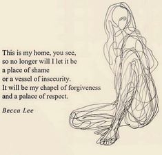 a drawing of a woman sitting on the ground with her hands in her pockets and an inscription above it that reads, this is my home, you see, so no longer will let it be