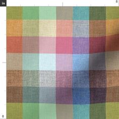 an image of a colorful plaid pattern on the back of a dress shirt fabric,