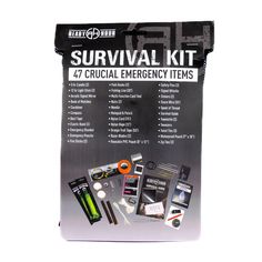 47-Piece Survival Kit by Ready Hour - Default Title - My Patriot Supply Tie Food, My Patriot Supply, Emergency Essentials, Survival Essentials, Emergency Blanket, Emergency Preparedness Kit, Waterproof Pouch, Go Bag, Medical Kit