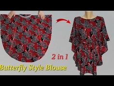 the butterfly style blouse sewing pattern is easy to sew