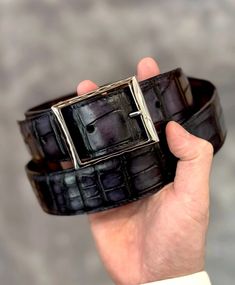 Handcrafted Patina Leather Belts for Men