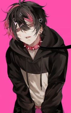 Fan Art Boy, Anime Cat Art, Goth Anime, Anime Fan Art, Anime Cat Boy, Dark Anime Guys