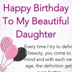 a birthday card for a daughter with balloons