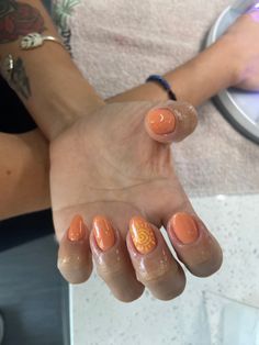 Orange Beach Nails, Beach Toe Nails, Flame Nail Art, Acrylic Nails Nude, Henna Nails, Summery Nails, Simple Gel Nails, Formal Nails, Nails Only