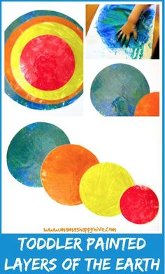 paper plate art project for toddlers to make with the colors of the earth and hands