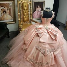 Pink Ball Gown Quinceanera Dress Pink Quince Dress, Pink Quinceanera Dresses, Princess Dress Pink, Pink Quinceanera, Quinceanera Themes Dresses, Quinceanera Pink, Sweet 16 Dress, Gowns Elegant, Quinceanera Dresses Pink