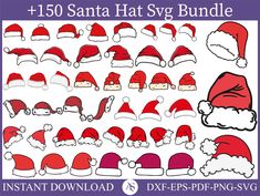 santa hat svg bundle for christmas