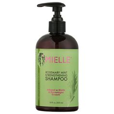 Enjoy! Instantly nourish and cleanse dry, weak, brittle hair with this scalp tingling strengthening shampoo. Mielle Rosemary Mint Strengthening Shampoo was developed to gently cleanse while providing key nutrients and intense moisture to the hair with unrivaled slip. Our Story. Mielle was created by Monique Rodriquez, a registered nurse, wife and mother of two girls, who desired to share her healthy hair journey using products with organic ingredients to achieve amazing results. She knew the Mielle Rosemary Mint Shampoo, Mielle Hair Shampoo, Mielle Hair Shampoo And Conditioner, Mielle Hair Products Rosemary, Mielle Shampoo, Shampoo Mielle, Mielle Hair Products, Mielle Rosemary Mint, Rosemary Mint Shampoo