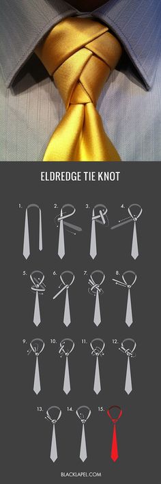 Eldredge Tie Knot Tali Leher Lelaki, Eldredge Knot, Simpul Dasi, Tie A Necktie, Stil Masculin, Neck Tie Knots, Corak Menjahit, Kraf Diy, रोचक तथ्य