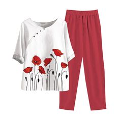 PRICES MAY VARY. 【Stylish Lounge Sets】Casual matching sets for women summer / short sleeve jogging suits for women / wide leg workout sets for women/ crop top long pants homewear / 2 piece tracksuit for women / stretchy yoga outfits / soft pajamas sleepwear. 【Chic Variety of Combinations】This fashion lounge set can not only for sports, yoga, workout, jogging, hiking, camping and outdoor activities. it's also perfect for home or daily wearing. lounging on the couch on weekends or pair with sungla Women Over 70 Fashion, Over 70 Fashion, Summer Two Piece Outfits, Beach Outfit For Women, Summer Business Casual Outfits, Womens Summer Jumpsuits, Lounge Outfits, Fit Plus Size, Linen Sets