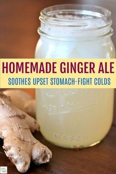 Ginger Ale Recipe, Homemade Ginger Ale, Healthy Refreshing Drinks, Ale Recipe, Southern Thanksgiving Menu, Traditional Thanksgiving Menu, Thanksgiving Dinner Menu, Makanan Diet, Natural Cold Remedies