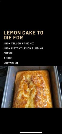 lemon cake to die for box yellow cake mix