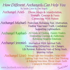 a poster with the words how different angels can help you