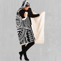 Ancient Tribe Hooded Blanket - Azimuth Clothing Sitting Around A Campfire, Coziest Blanket, Watching Movies, Hooded Blanket, Blanket Sizes, Sherpa Fleece, Cozy Blankets, Campfire, Polyester Material