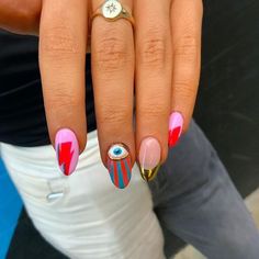 Colourful Nail, Different Nail Shapes, Colorful Nail, Blue Spruce, Nagel Inspo, Fire Nails, Dream Nails