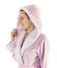 "TOP USA SELLER Love This Robe ! Our New Sherpa Hoodie Robe now available in 2 Colors; Slate Gray or Pink Mist. Designed in the U.S.A.: Love This Robe! Are happy to release our newest Sherpa Lined Robes designed in our New York design center by our team of designers, they develop a super soft affordable hooded women robe with Sherpa lining in the Hood, Collar and trimmed Pockets and Cuffs which will keep you cozy and warm in chilly day and night while taking a nap, reading or relaxing after spa Plush Robes, Women Robe, Short Hoodie, New York Design, Double Belt, Hooded Robe, Buy Clothes Online, Sherpa Hoodie, Women's Robe