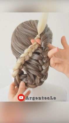 One Cornrow Braid Middle, Xmas Hairstyles For Women, Dance Competition Hair Lyrical, Long Hairstyles With Braids, Fancy Braided Hairstyles, Updos For Kids, Diy Updos For Long Hair, Easy Braid Bun, Easy Braided Updos