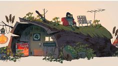 Kawaii, Chris Sasaki, Tonko House, Vis Dev, Bg Design, Scene Art, Landscape Illustration