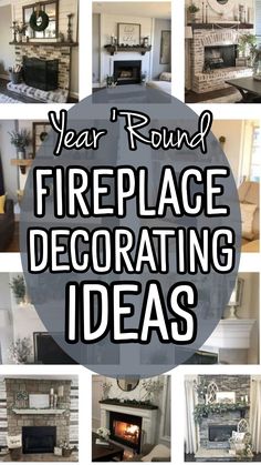 fireplace decorating ideas for the year round