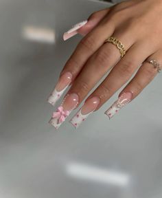 Coquette Aesthetic Nails, Latina Nails Acrylic, Bow Nail Designs, Latina Nails, Nails Images, Nails Korean, Spring Nails Ideas, Nails Acrylic Short, Bow Nail