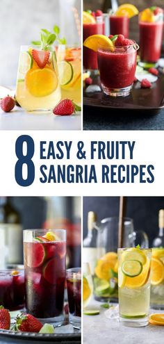 the 8 easy and fruity sangria recipes are perfect for any party or celebration