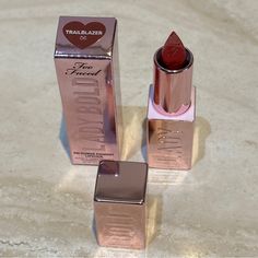 New Too Faced Lady Bold Lipstick - Trailblazer An Advance Concentration Of Our Em-Powering Pigments With A Lightweight, Comfortable Texture For Bold, Outspoken, Fully Loaded Color With A Soft-As-A Whisper Feel. **This Is Brand New, In Box, Never Used Or Swatched. Please Check Out My Others Listings. I Have Many More Colors Available. Retails $29+ Please Feel Free To Ask Me Any Questions. I’m Happy To Help! ** Shipping Daily Lip Injection Lip Gloss, Too Faced Lipstick, Lip Injection Extreme, Too Faced Peach, Crystal Lips, Bold Lipstick, Long Wear Lipstick, Cream Lipstick, Too Faced Makeup