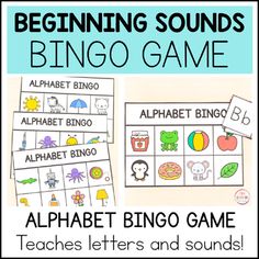 an alphabet and numbers game with the words beginning sounds