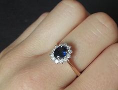 Kate Middleton Style Blue Sapphire Diamond Ring Princess | Etsy Princess Diana Engagement, Kate Middleton Ring, Princess Diana Engagement Ring, Diana Engagement Ring, Unconventional Engagement Rings, Princess Diana Ring, Small Engagement Rings, Diana Ring, Diamond Ring Vintage