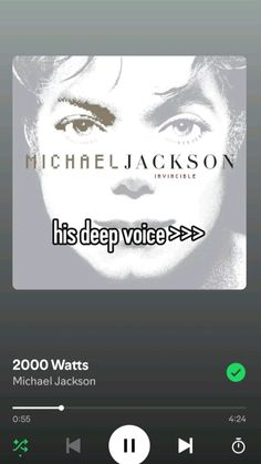 an mp3 player with the words michael jackson on it