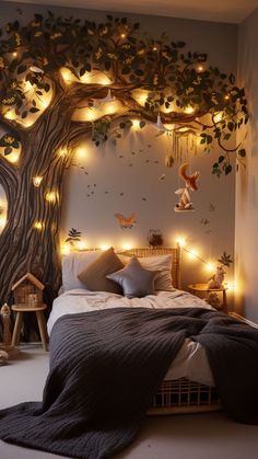 Kids Room Idea Woodland Bedroom, Fairy Bedroom, Whimsical Bedroom, Fairy Room, Baby Room Inspiration, Nursery Room Inspiration, Cute Bedroom Decor, Big Girl Rooms