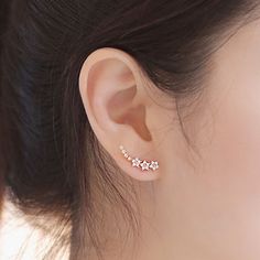 قلادات متدلية, Rose Gold Hoop Earrings, Silver Star Earrings, Ear Climbers Earrings, Hammered Hoop Earrings, Star Earrings Stud, Tiny Stud Earrings