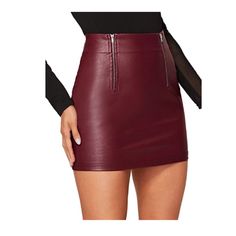 45% Pu Leather55% Polyester Zipper Closure Notice: Fabric Has No Stretch Zipper Back, Tight, Above Knee Short Skirt Fit For Everyday Dressing Just Ask For Available Size: Xs, S, M, L, Xl Item No Cq2593 Mini Leather Skirt Outfit, Mini Leather Skirt, Mexico Fashion, Short Pollera, Leather Leggings Outfit, Leather Skirt Outfit, Leather Pants Outfit, Skirt Leather, Leather Jacket Outfits