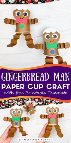 Kids will love turning an ordinary paper cup into a jolly little gingerbread man! This gingerbread man paper cup craft for kids is so adorable with its accordion arms and legs. Find even more gingerbread fun without ever turning on the oven with these gingerbread man activities. Make sure to try all our gingerbread crafts and christmas crafts for kids