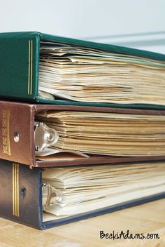 three books stacked on top of each other