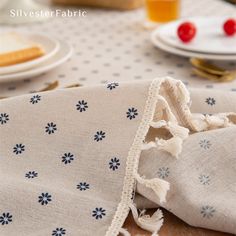 The blue floral pattern linen tablecloth is made of vintage rough fabric, and the French country farmhouse style can add elegance to the dining table or banquet table. A variety of pre-set sizes and customizable to fit any table, it is perfect for any occasion. Linen hides any flaws or imperfections in the table, making it look more presentable. ❤️When you first receive the product, you can hang it in a ventilated area overnight before use to disperse the odour from the long transport in a small French Linen Tablecloth, Sofa Blanket Cover, Coffee Table Cloth, Farmhouse Tablecloths, Floral Pattern Vintage, Linen Tablecloths, Country Farmhouse Style, Outdoor Tablecloth, French Country Farmhouse