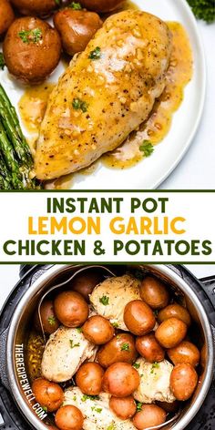 instant pot lemon garlic chicken and potatoes