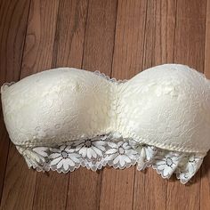 Primark Strapless Bra Soft Yellow Colored Lace Xl Nwot Lace, Yellow, Overlay Color, Soft Yellow, Strapless Bra, Lace Overlay, Color Yellow, Women's Intimates, Bra