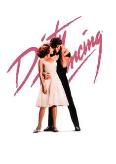 a man and woman kissing in front of the words dancing on a white background poster