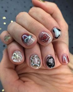 Nail Y2k, Mens Nails, Hello Nails, Hippie Nails, Y2k Nails, Cat Kuku, I Love Nails, Fire Nails