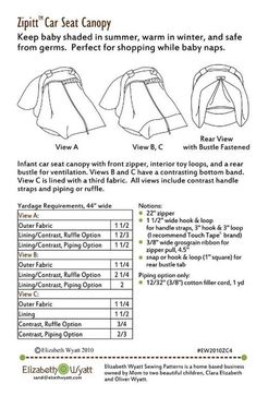 the instructions for how to use an infant car seat canopy