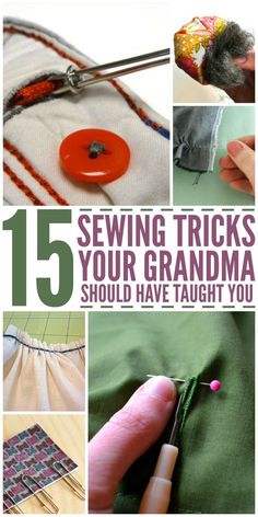 the cover of sewing tricks for grandmas should have taught you to learn how to sew