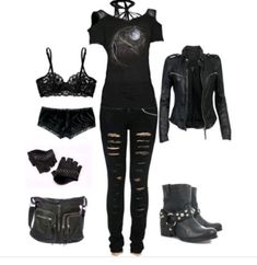 Gothic Style Fashion, Cute Emo Outfits, Gothic Mode, Set Clothes, Teenage Outfits, Bad Girl Outfits