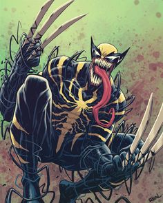 an image of wolverine with claws on his face