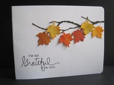 some cards with leaves on them and the words i'm so beautiful for you