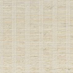 the textured wallpaper is white and beige, with vertical stripes on it's surface