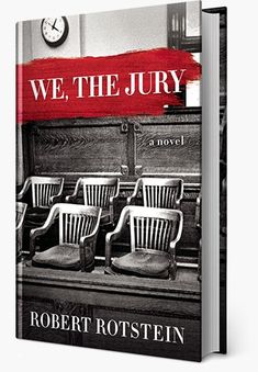 the cover of we, the jury by robert rottseinn with chairs and a clock in the background