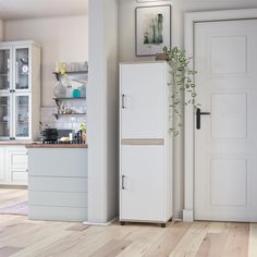 a white refrigerator freezer sitting inside of a kitchen