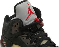 a pair of sneakers with the air jordan logo on it's upper half and soles