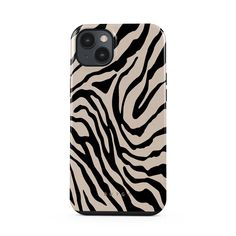 an iphone case with zebra print on it
