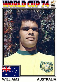 an australian soccer player is featured on the cover of world cup 74